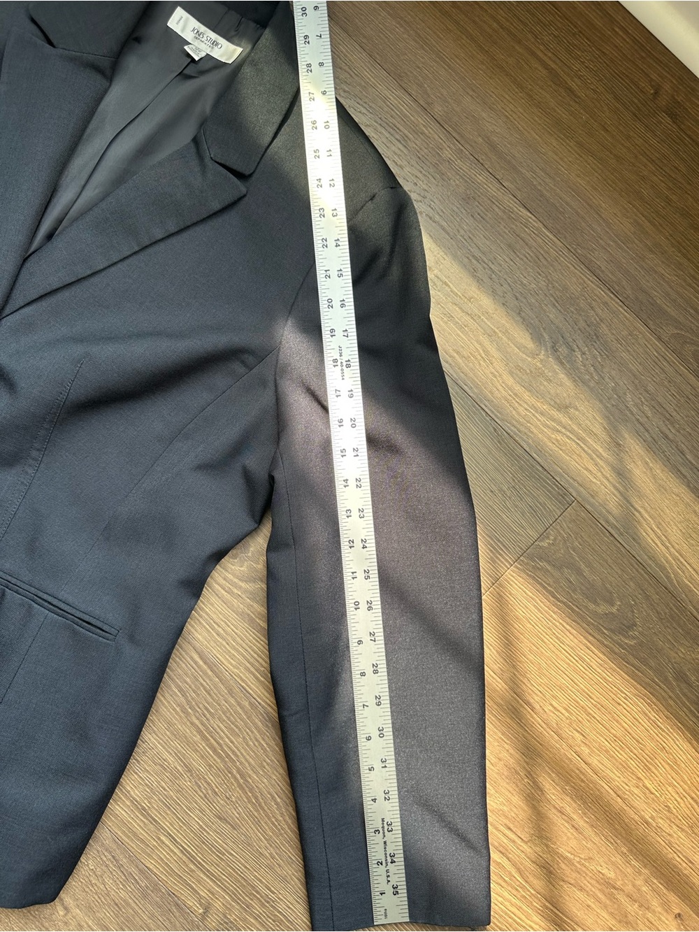 Jones Studio Separate 16W Black 2 Piece Pantsuit Blazer Trouser Career Suit 1164 - Picture 15 of 16